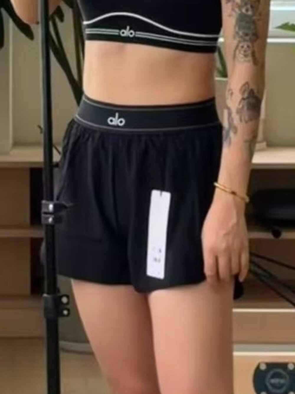 New with tags π·οΈ ALO Match Point Short | Black Tennis Running Shorts - Picture 7 of 8